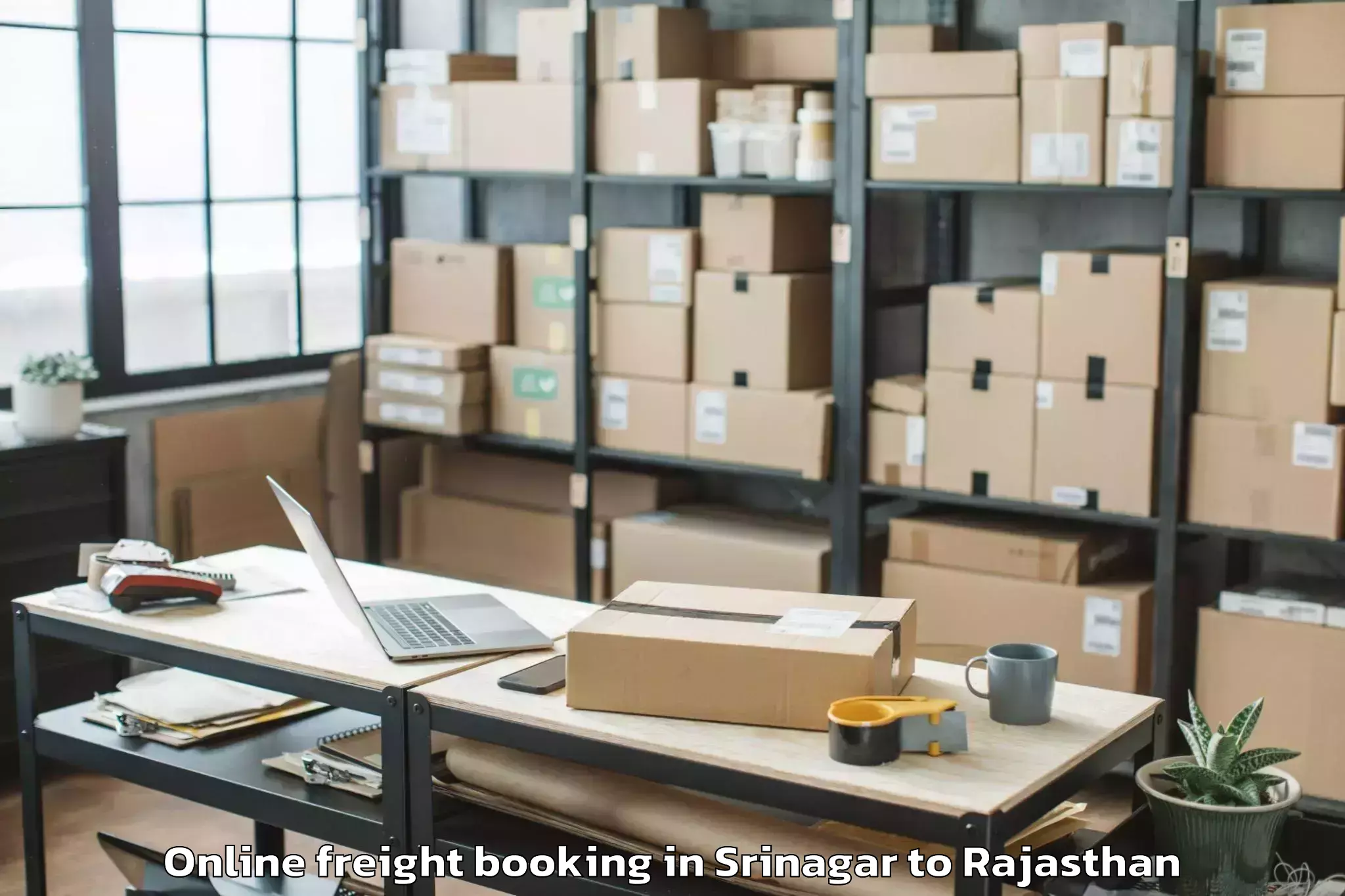 Affordable Srinagar to Sagwara Online Freight Booking